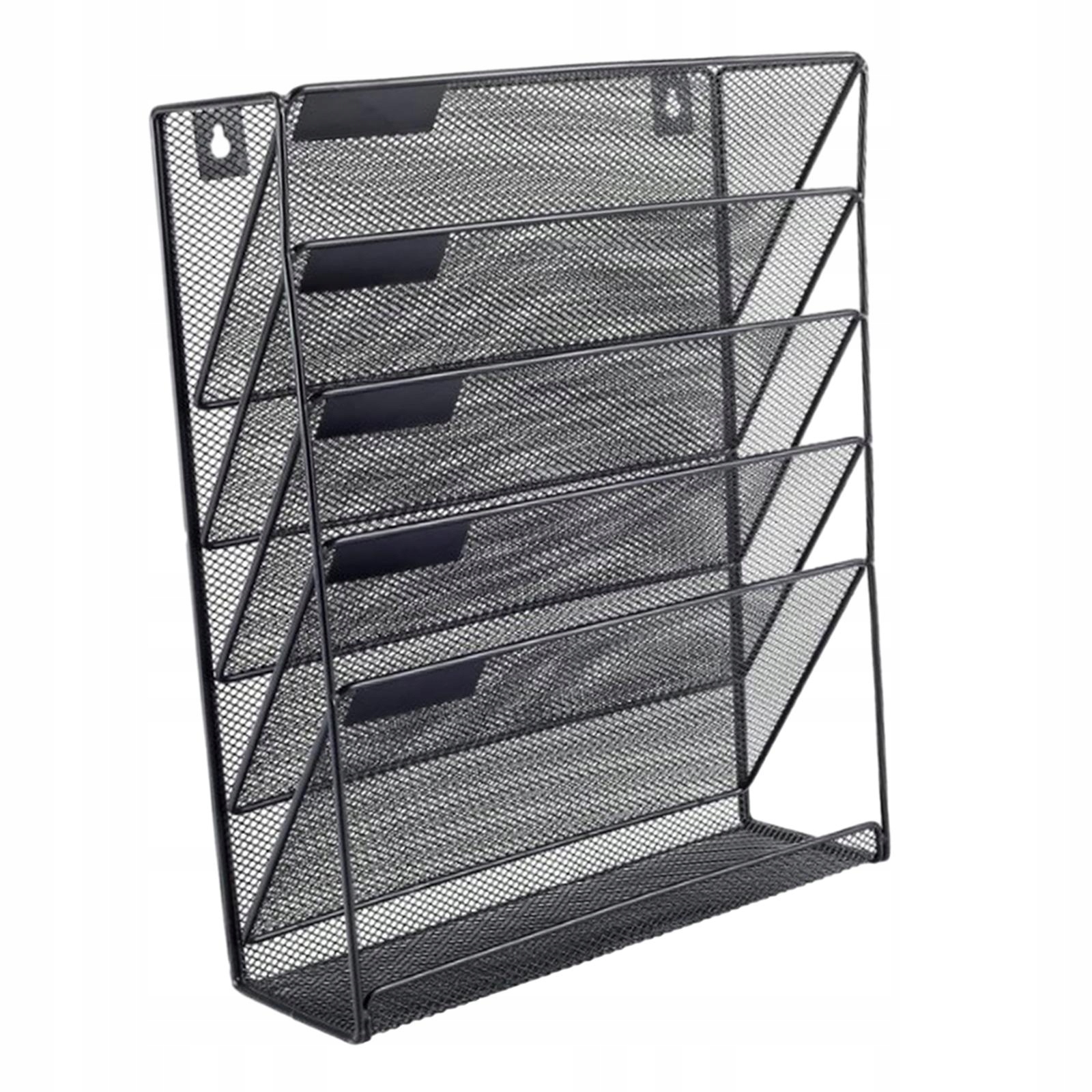 Wall Mounted File Rack Vertical Desk Organizer Document Letter Rack