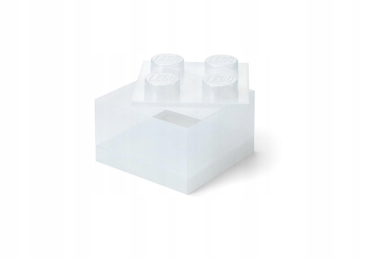 Lego (r) nádoba kostka čtyř průhledná