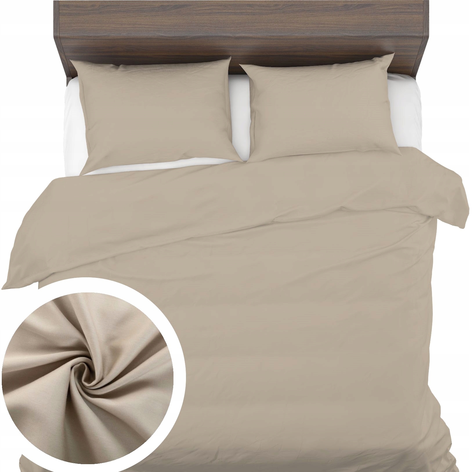 Saténové Povlečení 140x200+1x40x60 povlečení s leskem Satén Béžová