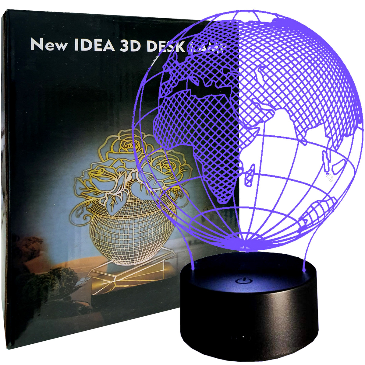 

Lampka Nocna 3D Led Lampa Wielokolorowa