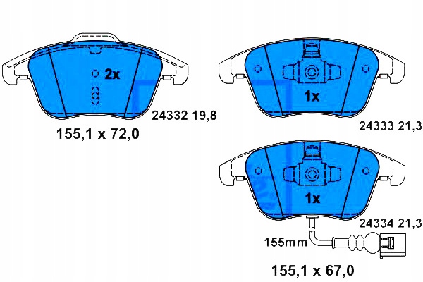Ate Brzdové Destičky Vw Přední Sharan/tiguan 1,4-2,0 07- Asistent řidiče #28