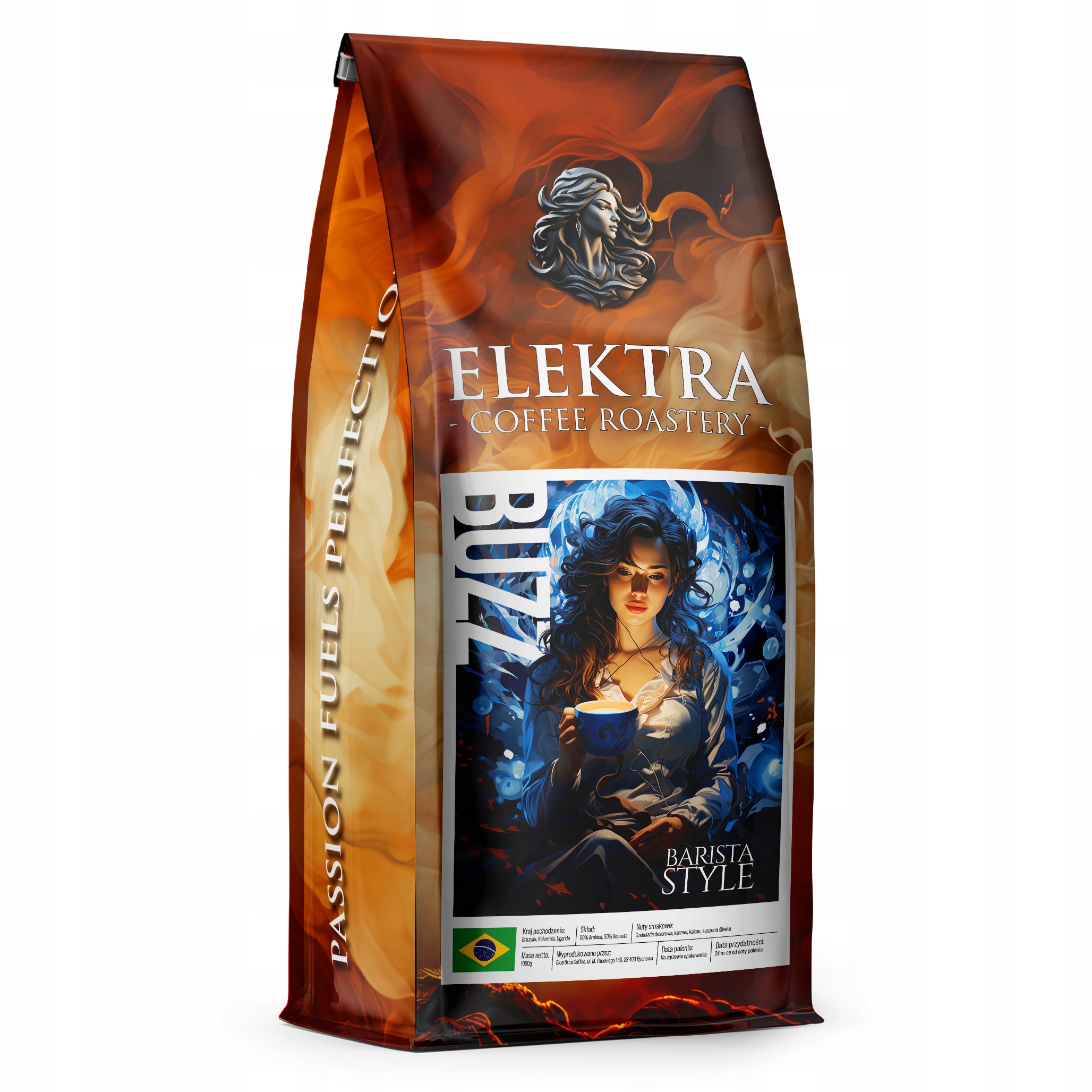 Levně Káva Zrnková Čerstvě Pražená 1 kg Elektra Buzz Blue Orca Coffee Do Kávovaru