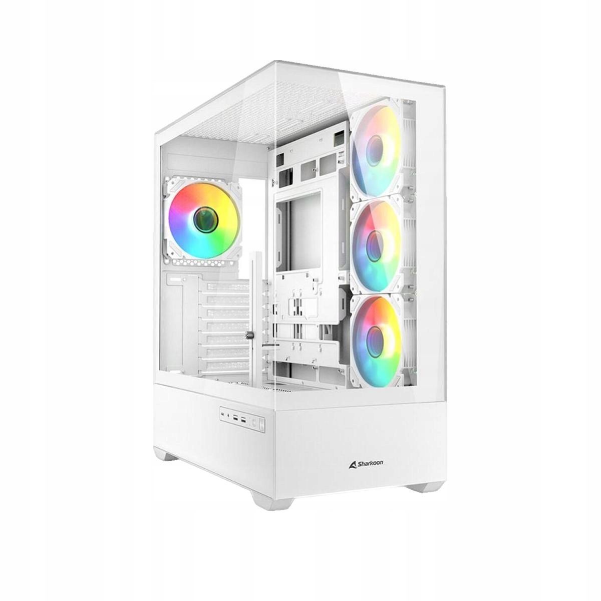 Počítačová Skříň Sharkoon AK6 Rgb White Atx Midi Tower bílý