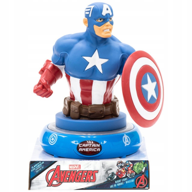 Lampka nocna LED 3D KAPITAN AMERYKA Avengers KIDS