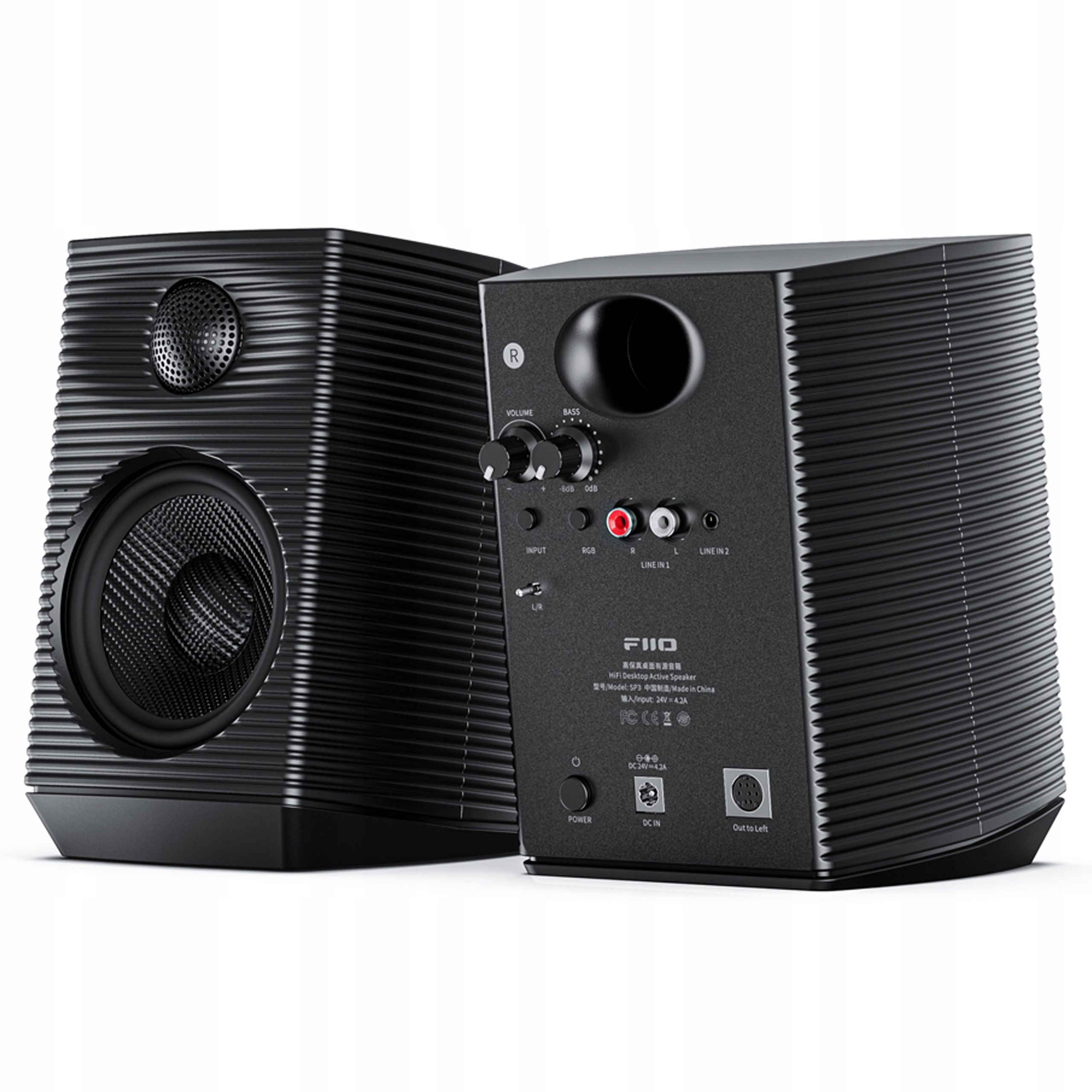 FIIO SP3 AKTYWNE GŁOŚNIKI MONITORY BIURKOWE HI-FI LED BLACK Marka Inna