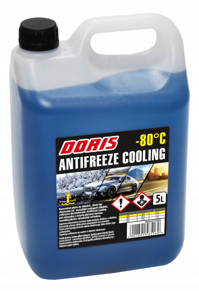 ANTIFREEZE COOLING -35C PŁYN DO CHŁODNIC 5L DORIS