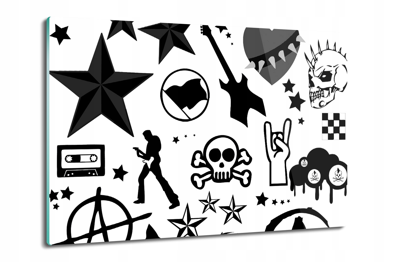 

kuchenna deska na prezent Punk wzór czaszka 80x52