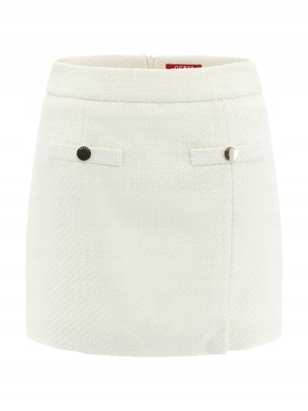 Guess Ecru Mini Sukně Jednoduchá S Knoflíky Elegantní M