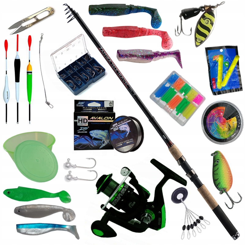 Sada prutů Jaxon 2,7 S navijákem Spinning Splávek Dárek Pro Dítě