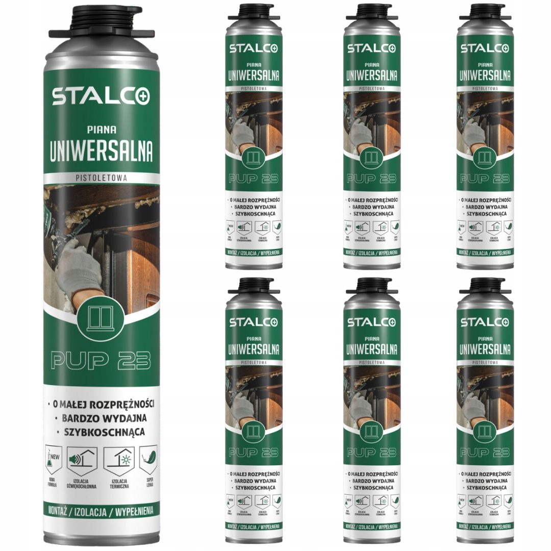 Multipack 6 x Stalco Pěna univerzální montážní pistolová pěna 750 ml