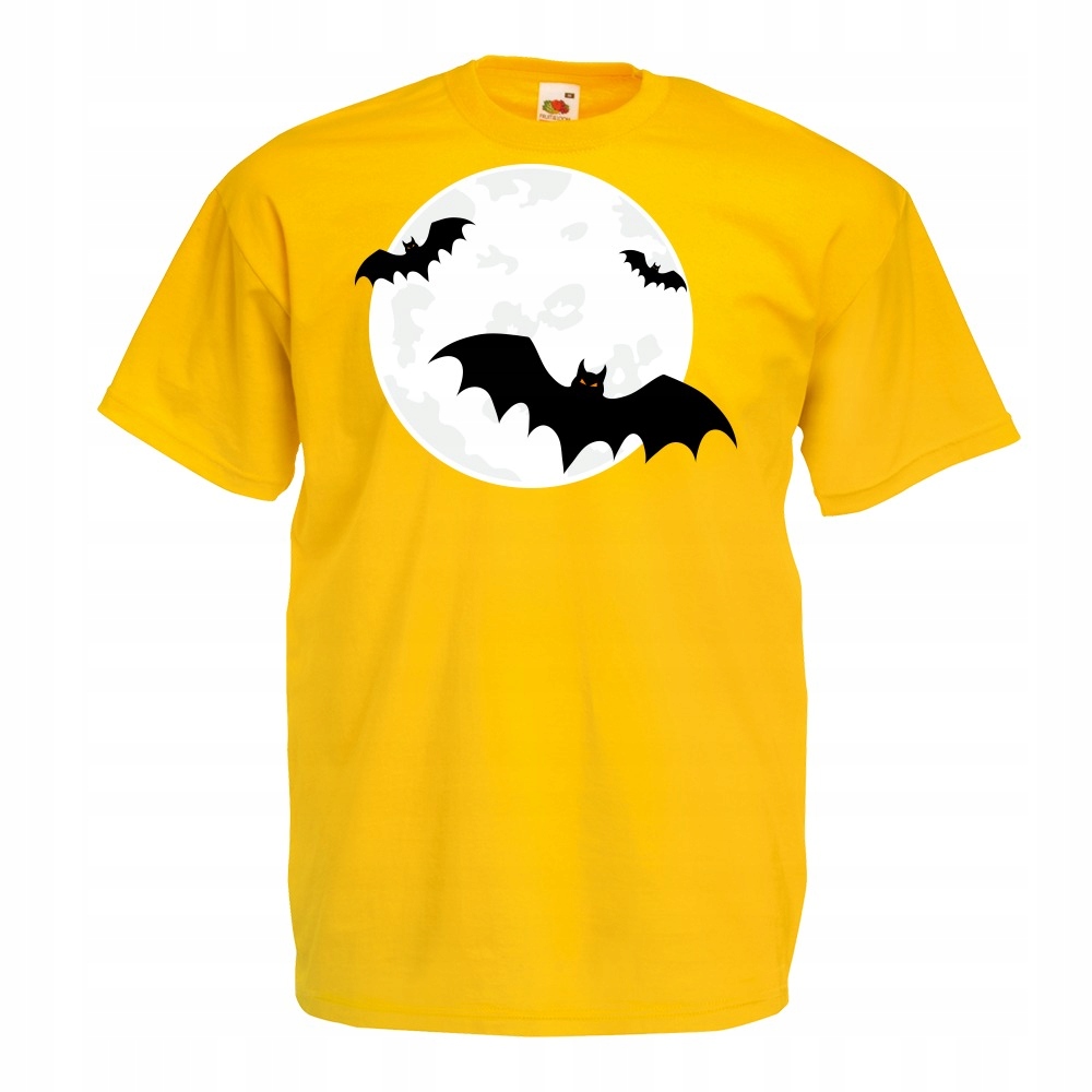 

Koszulka księżyc nietoperz halloween XXL żółta