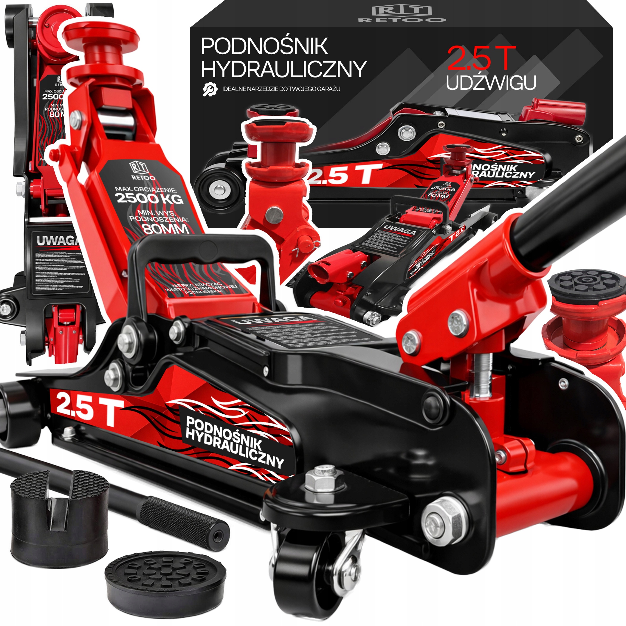 Hever Automobilový Žába Zvedák Nízkoprofilový Hydraulický 399 mm 2,5T