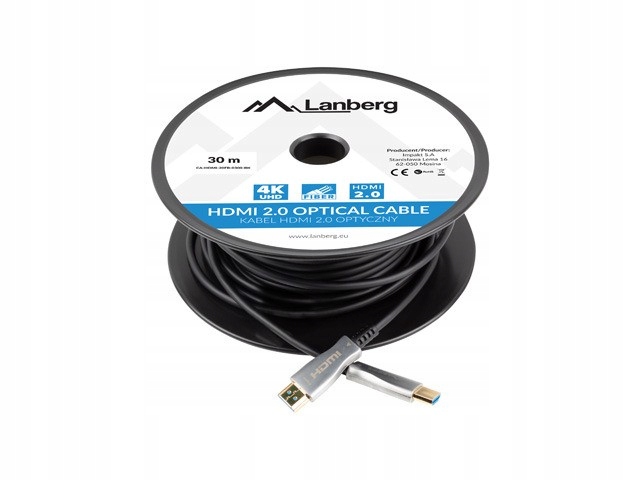 Lanberg Kabel Hdmi M/M v2.0 CA-HDMI-20FB-0300-BK 30 m černý
