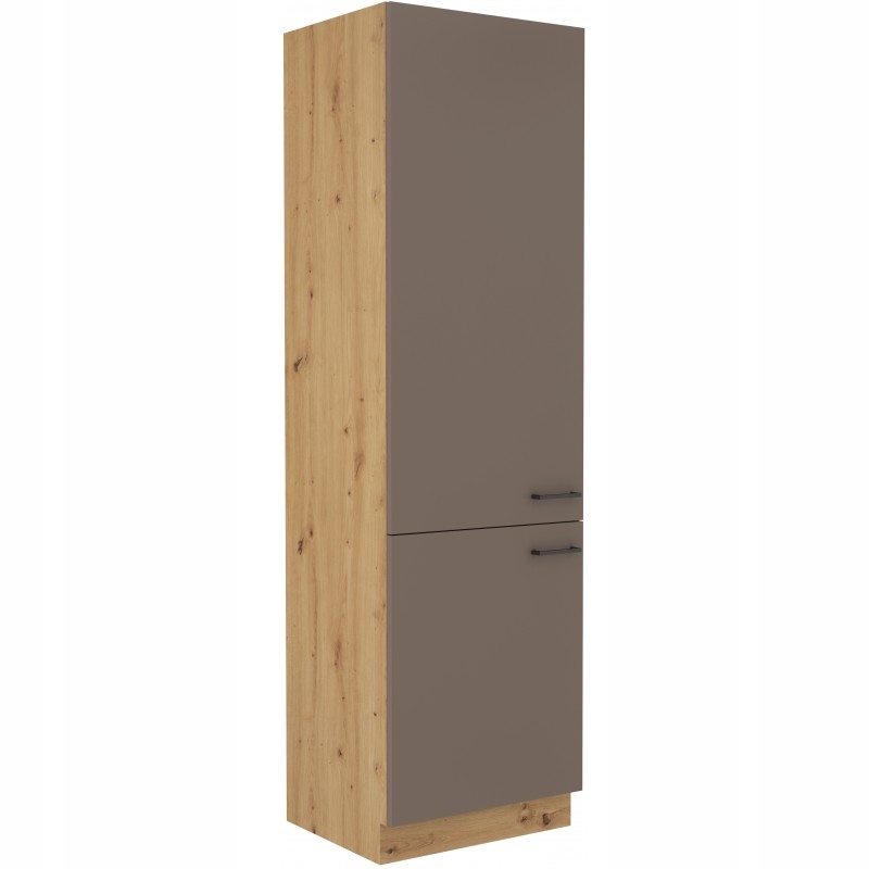 Szafka kuchenna słupek BOLONIA 60 DK-210 2F TRUFFLE GREY / DĄB ARTISAN