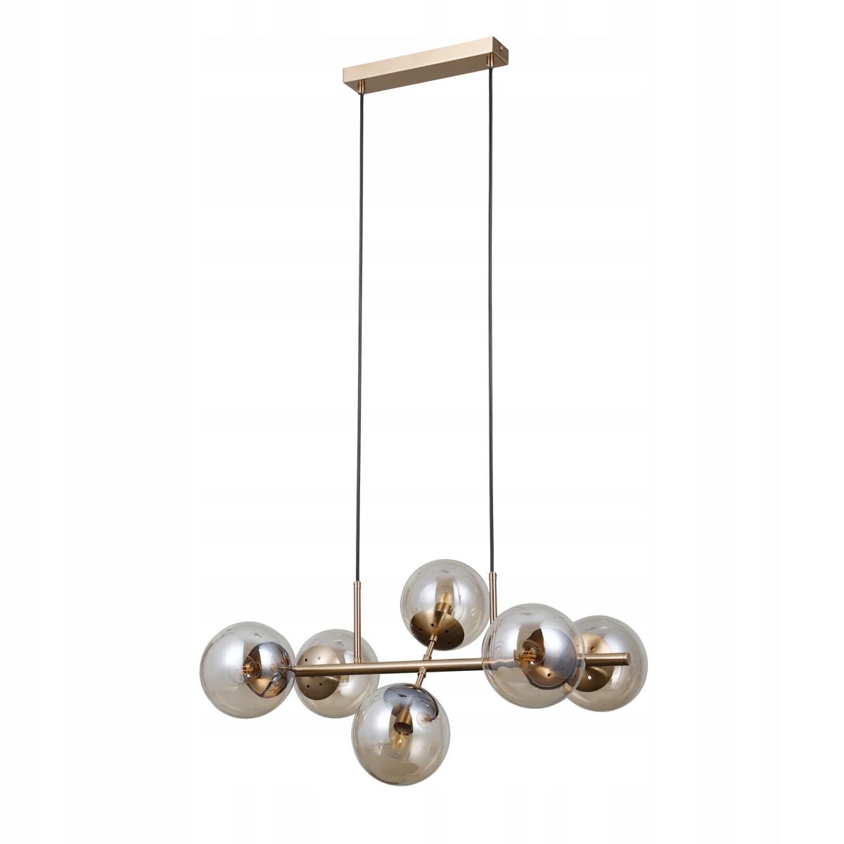 Italux Molite Závesná lampa zlatá 6xE14 Moderná 5W guľové sklo