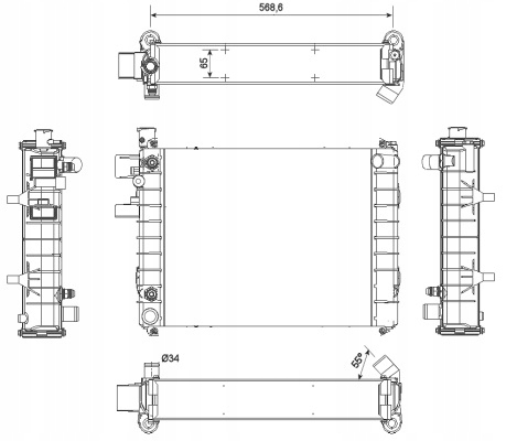 Радіатор HYSTER YALE H30XM h50xl новий 1737170