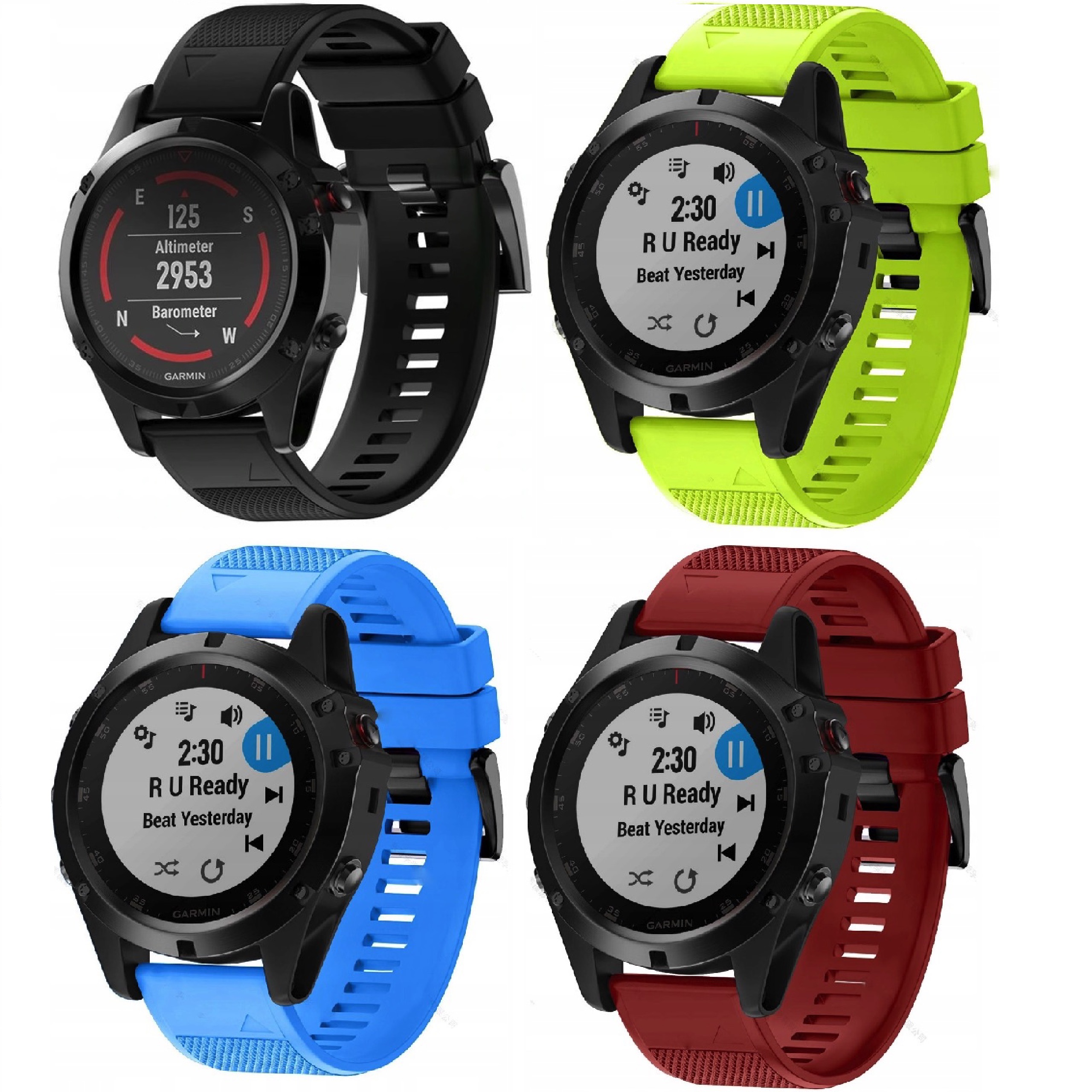 4x Pásek Pro Garmin Fenix 5 Plus 6 7 8 47 mm Quickfit Epix Marq Solar Kolor