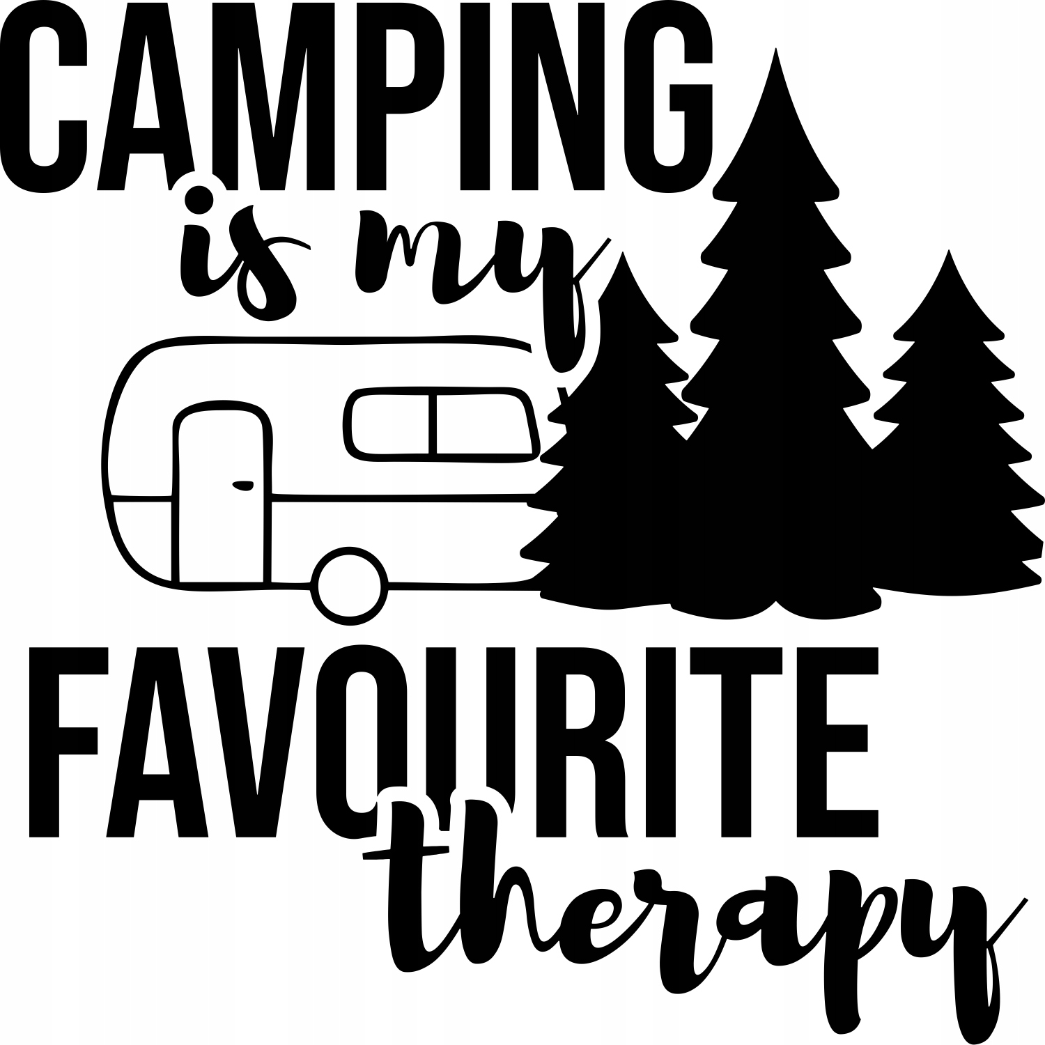 

Naklejka na Przyczepę kempingową Camping las 35 cm
