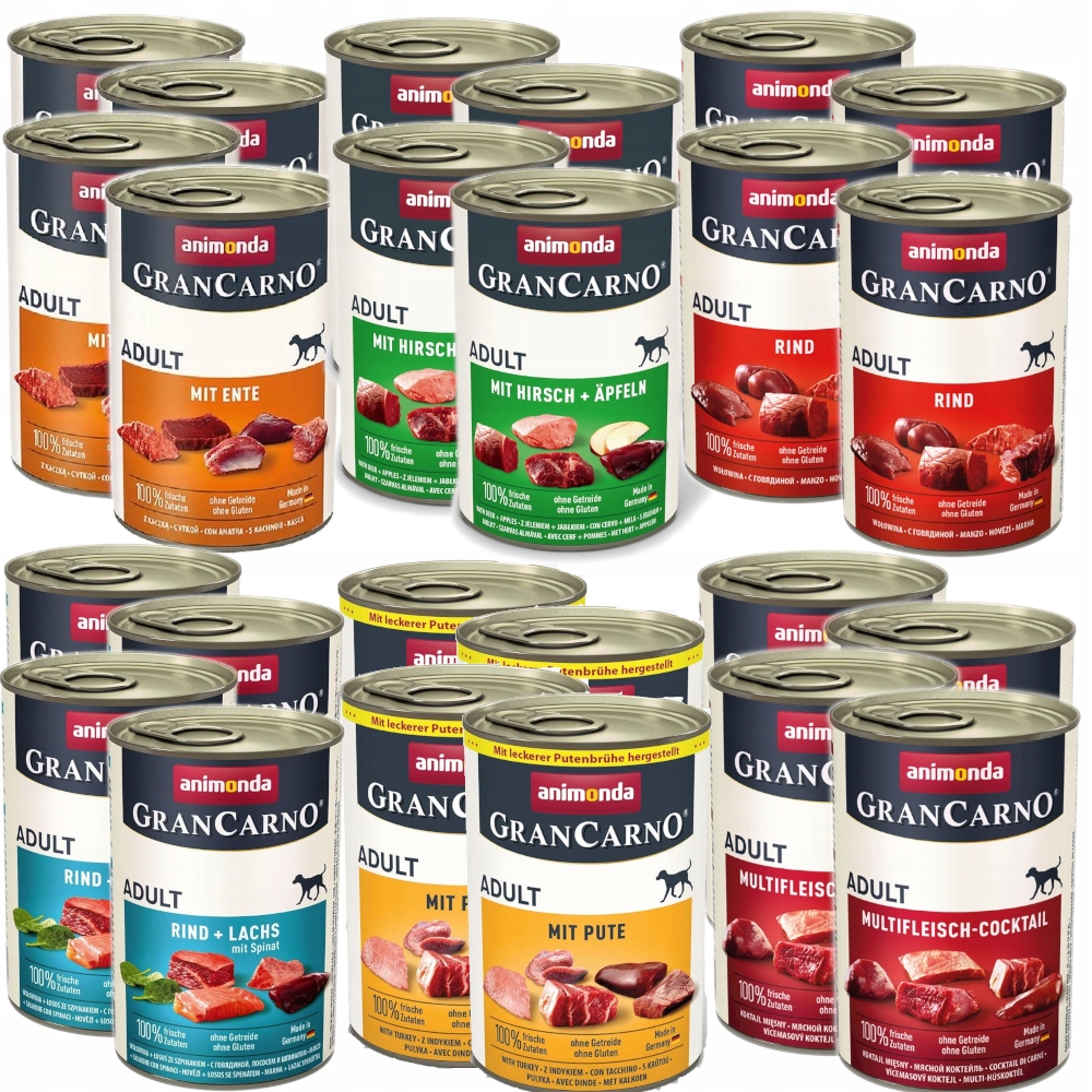 Levně Vlhké krmivo pro psy Animonda GranCarno MIX Chutí sada 24 x 400 g