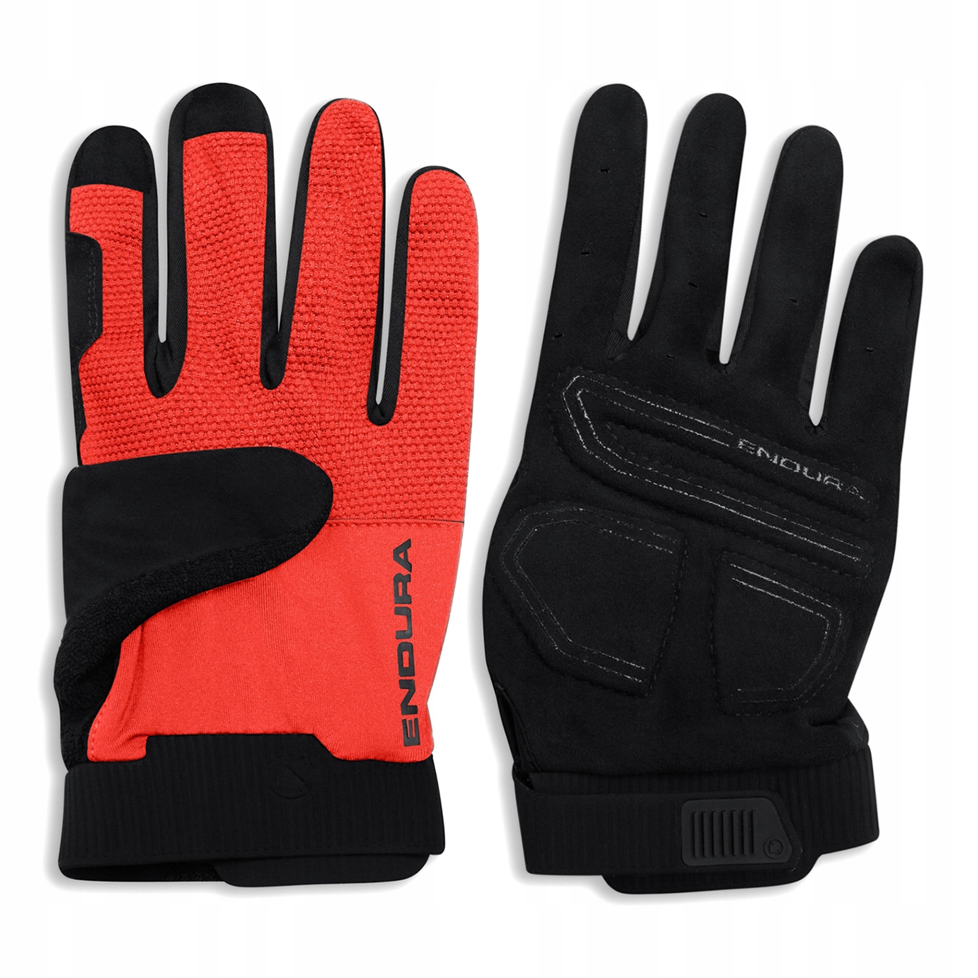 Cyklistické rukavice Endura Loop Full Finger flame red XL