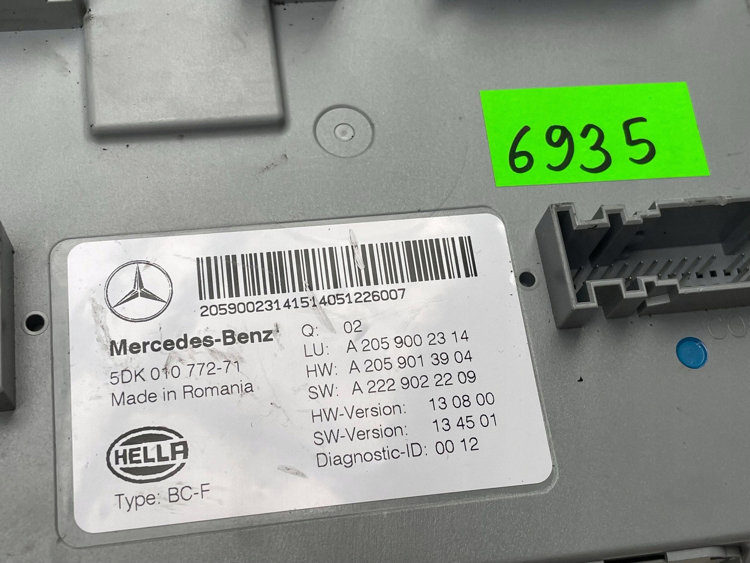 MERCEDES W205 module SAM A2059002314 !J