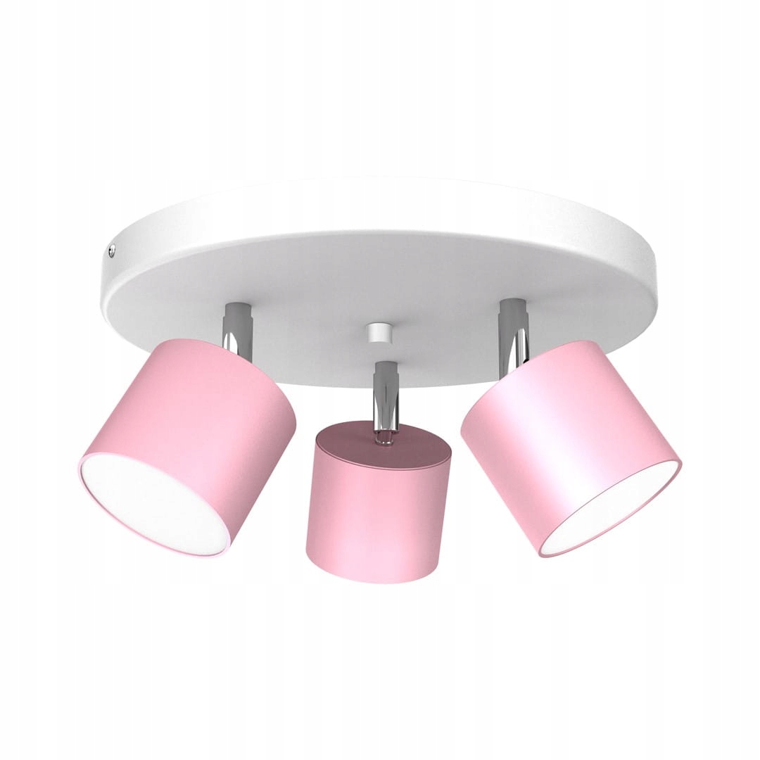 Lampa sufitowa Milagro Dixie 3xGX53 20W różowa regulowana