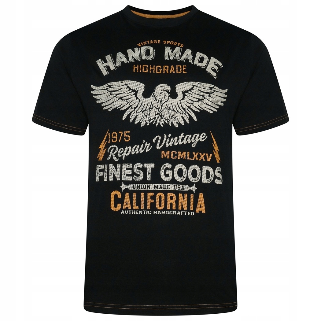 Pánské Tričko s potiskem Černá Kam Velké velikosti 7XL