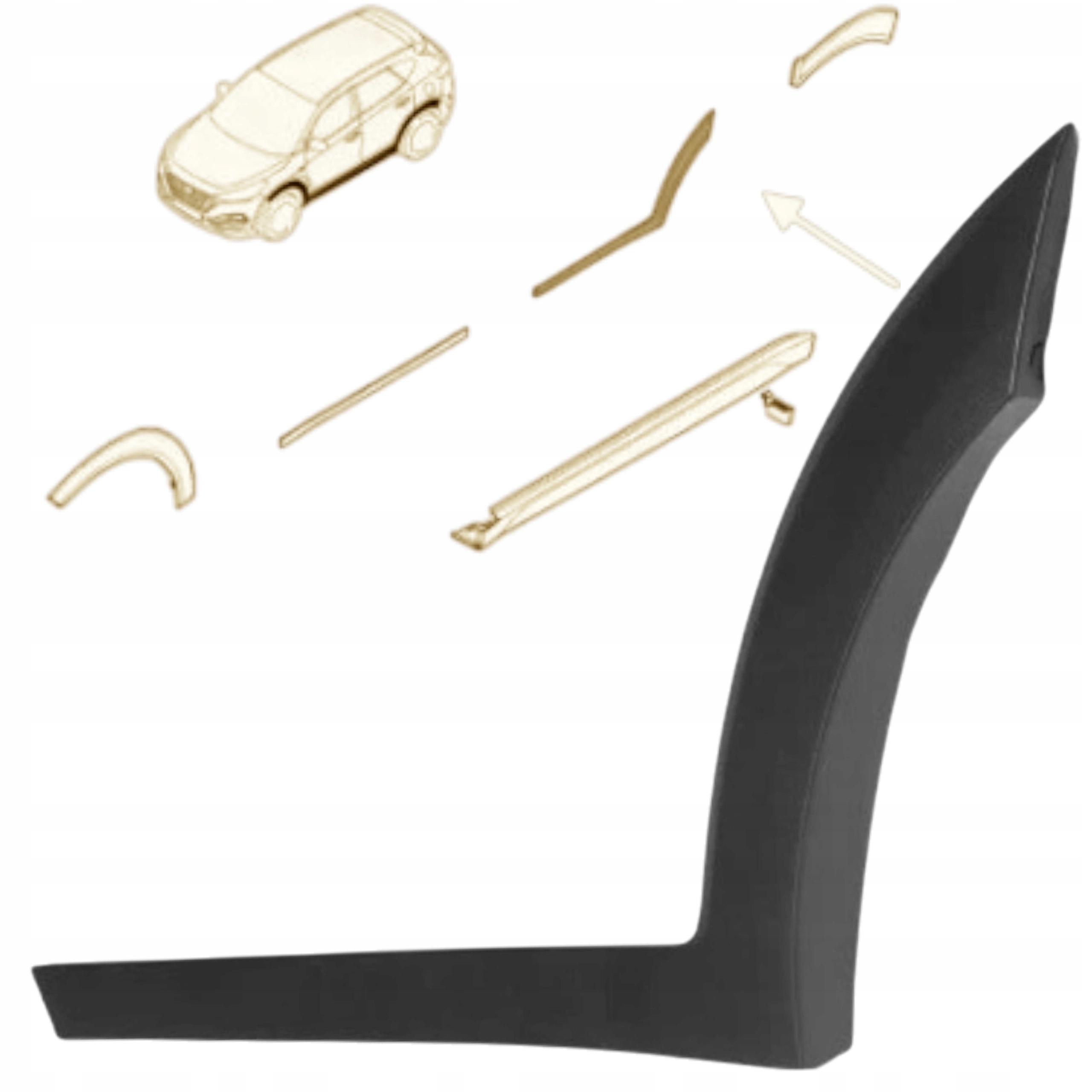 Lišta Zadních Levých Dveří Spodní 87731D700 Hyundai Tucson III Tl 2015-2020