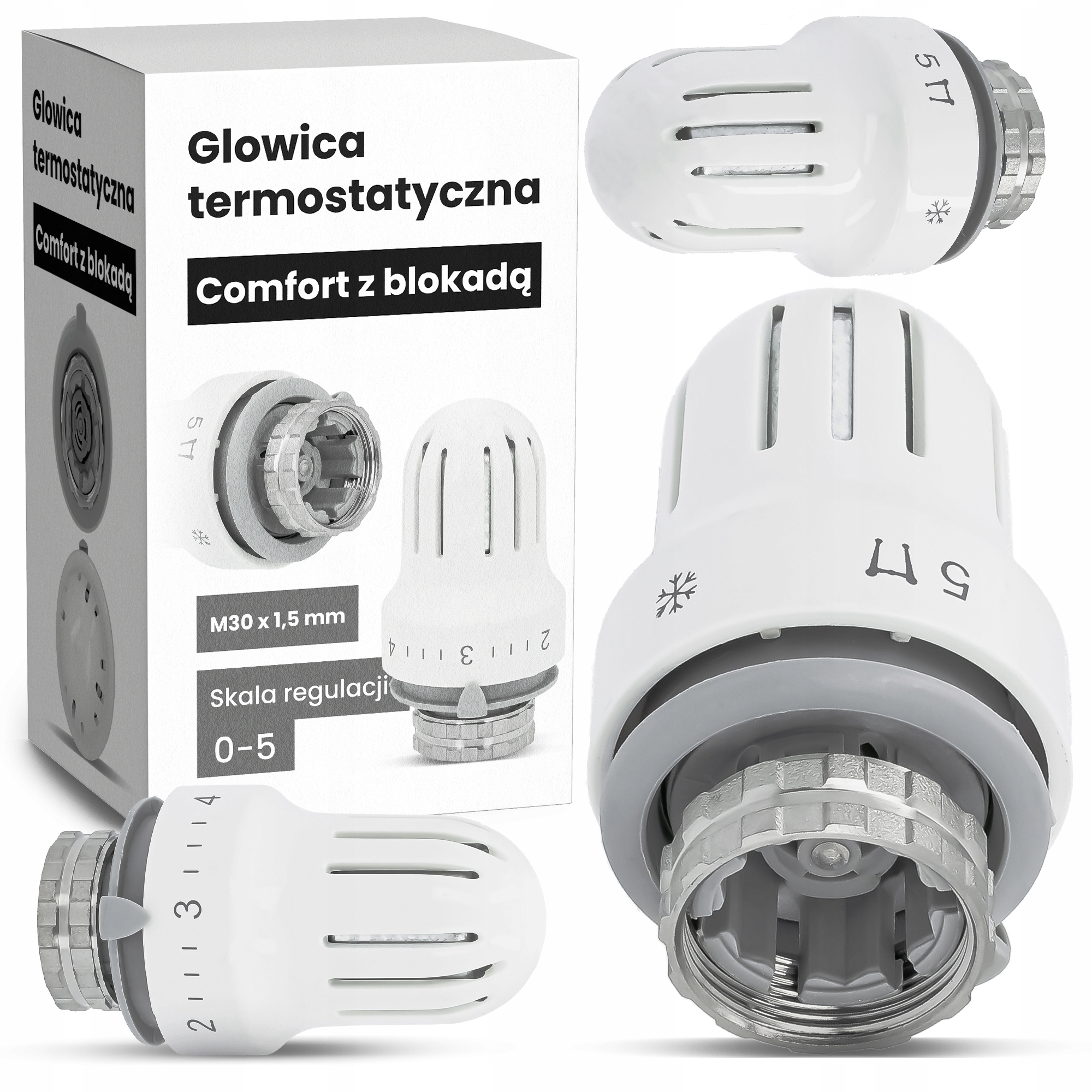 

Głowica termostatyczna grzejnika M 30 blokada