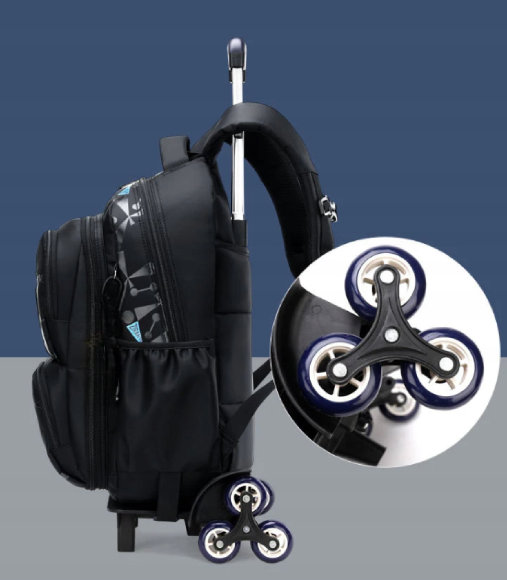 PLECAK SZKOLNY TORNISTER MŁODZIEŻOWY NA KÓŁKACH DLA CHŁOPCA POJEMNY Marka inna