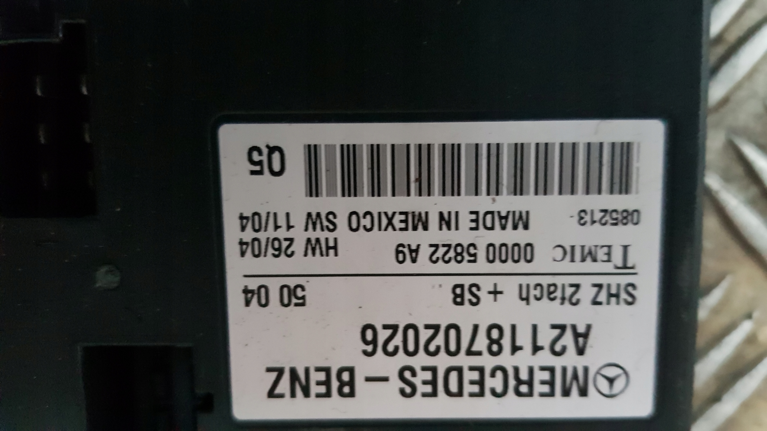 MERCEDES E-KLASA W211 module control unit seat A2118702026