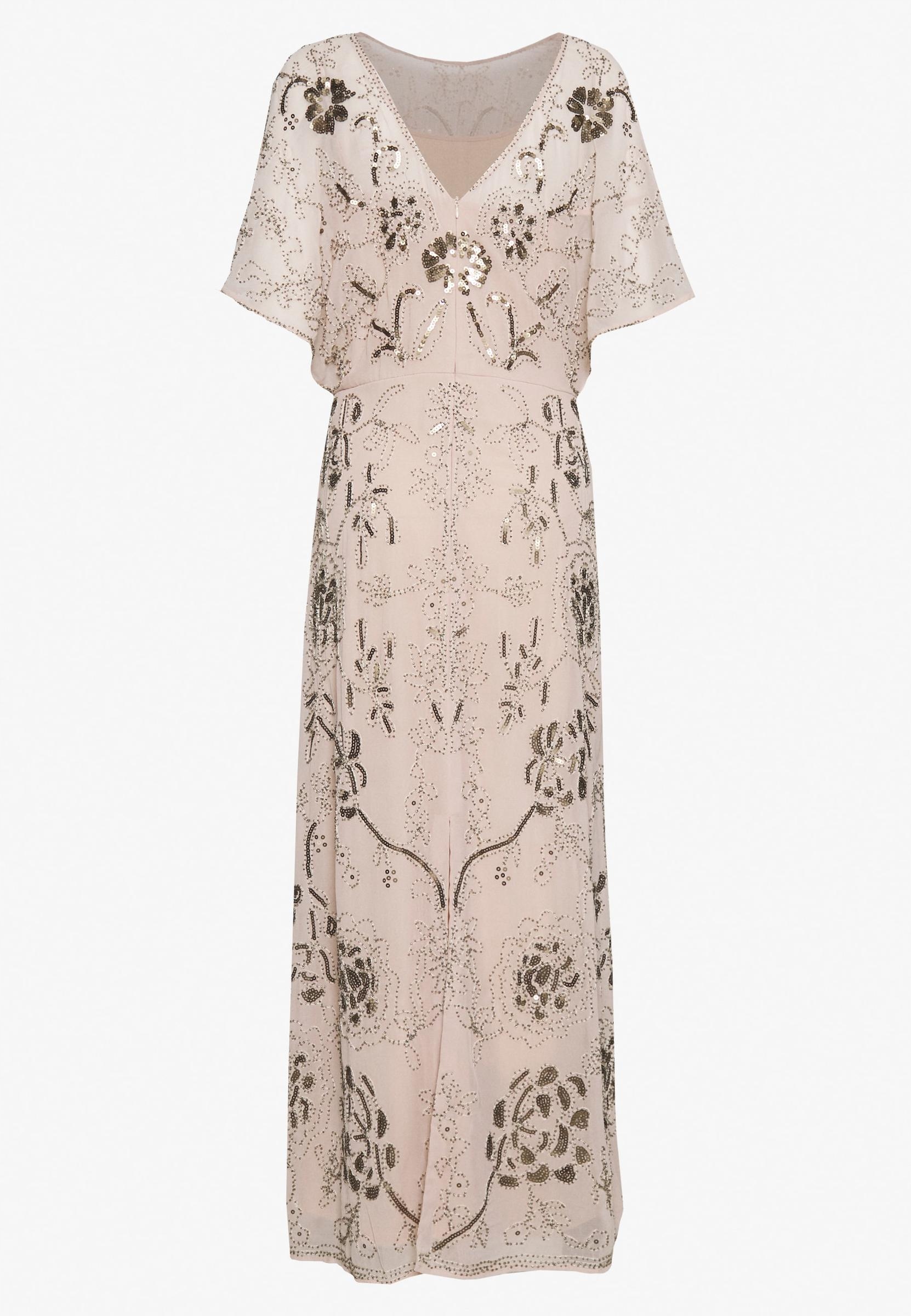 Molly Bracken Šaty Maxi Flitry Béžová 40 L Rzm L