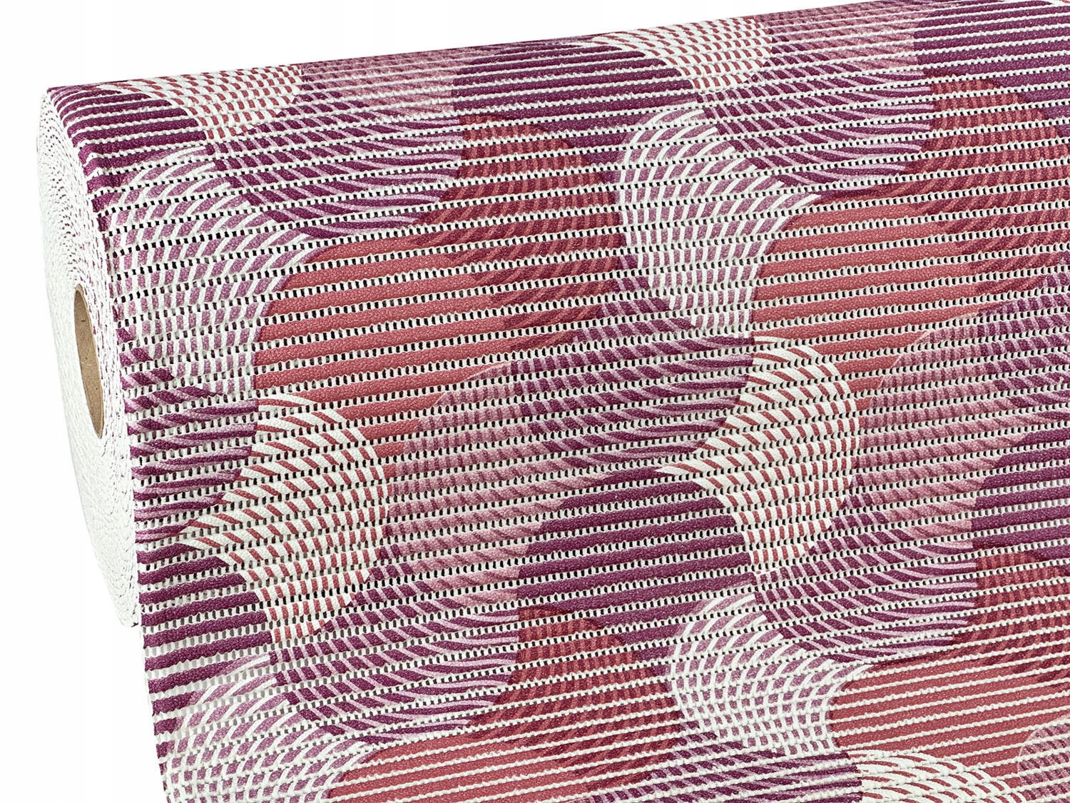 Koupelnová podložka na metry Protiskluzová podložka Vlny Fialová Růžová 450x65 cm