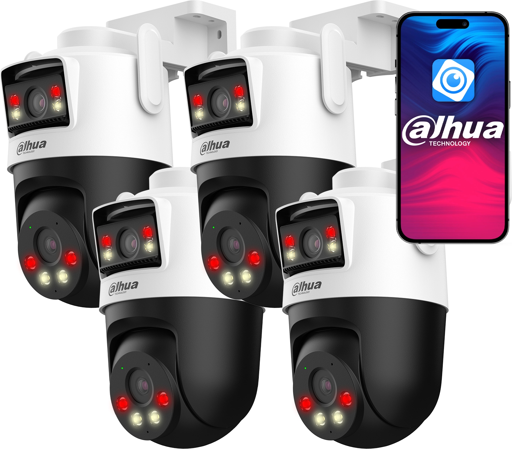 WiFi kamery otočné 4x 10MPx (5Mp+5MP) Dahua P5D-5F-PV Dual Light Audio