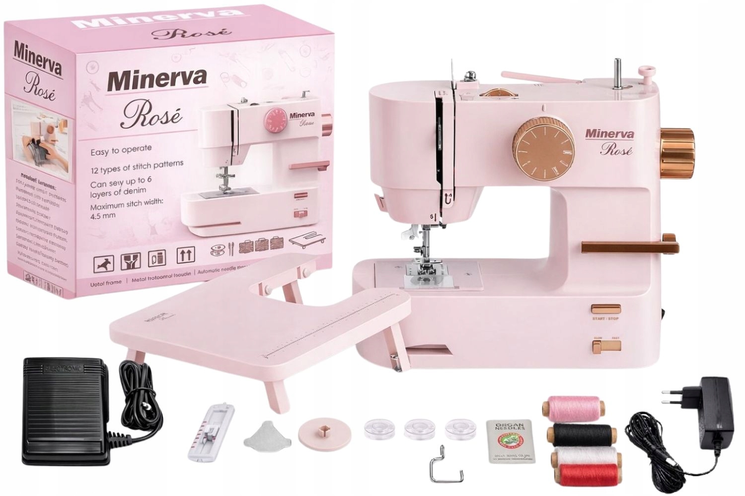 Maszyna do szycia domowa mechaniczna Minerva Rose mocna