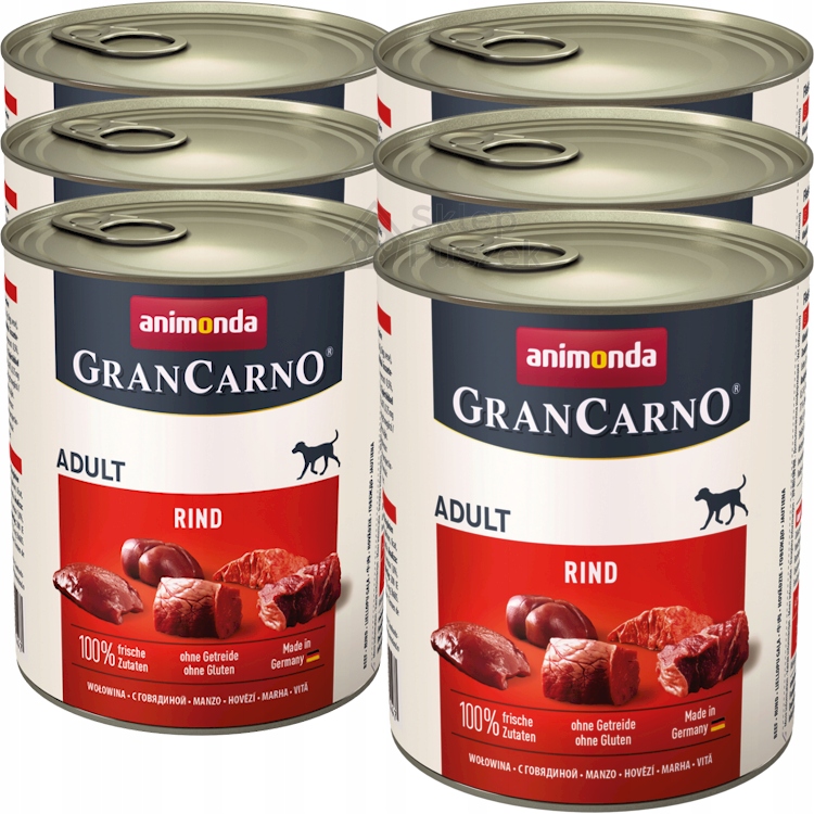 Levně Animonda Pes GranCarno Adult Set 6x800g čisté hovězí maso