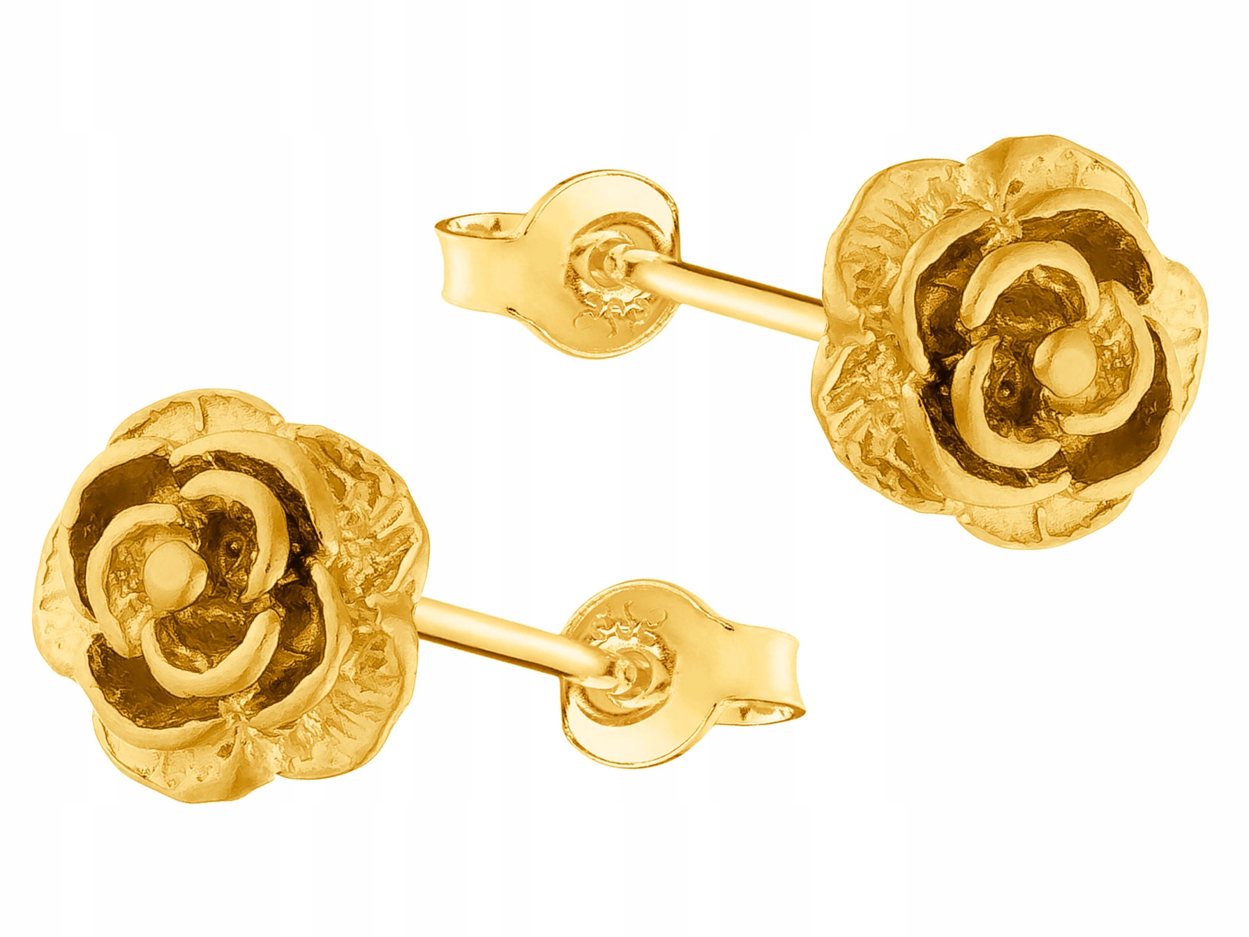 Zlaté Dámské Náušnice Květiny Postříbřené Pozlacené Růže Puzetky Kytičky Puzeta