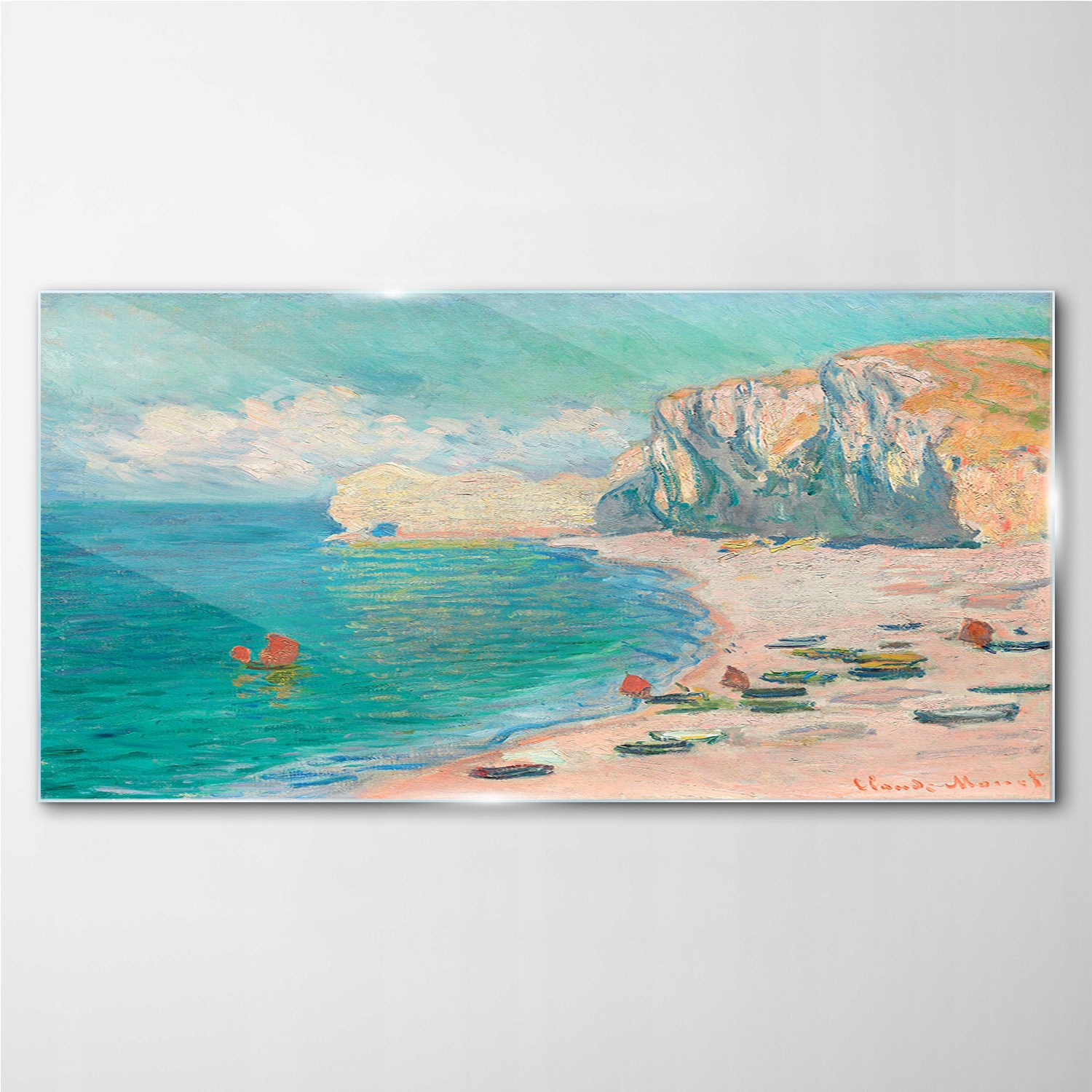 

Obraz szklany Plaża falaise d'amont Monet 100x50