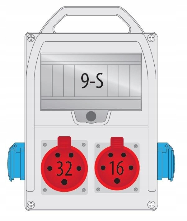 Rozvaděč R-box 300R 1x16A/5P 1x32A/5P 2x230V 9S B.18.300-7