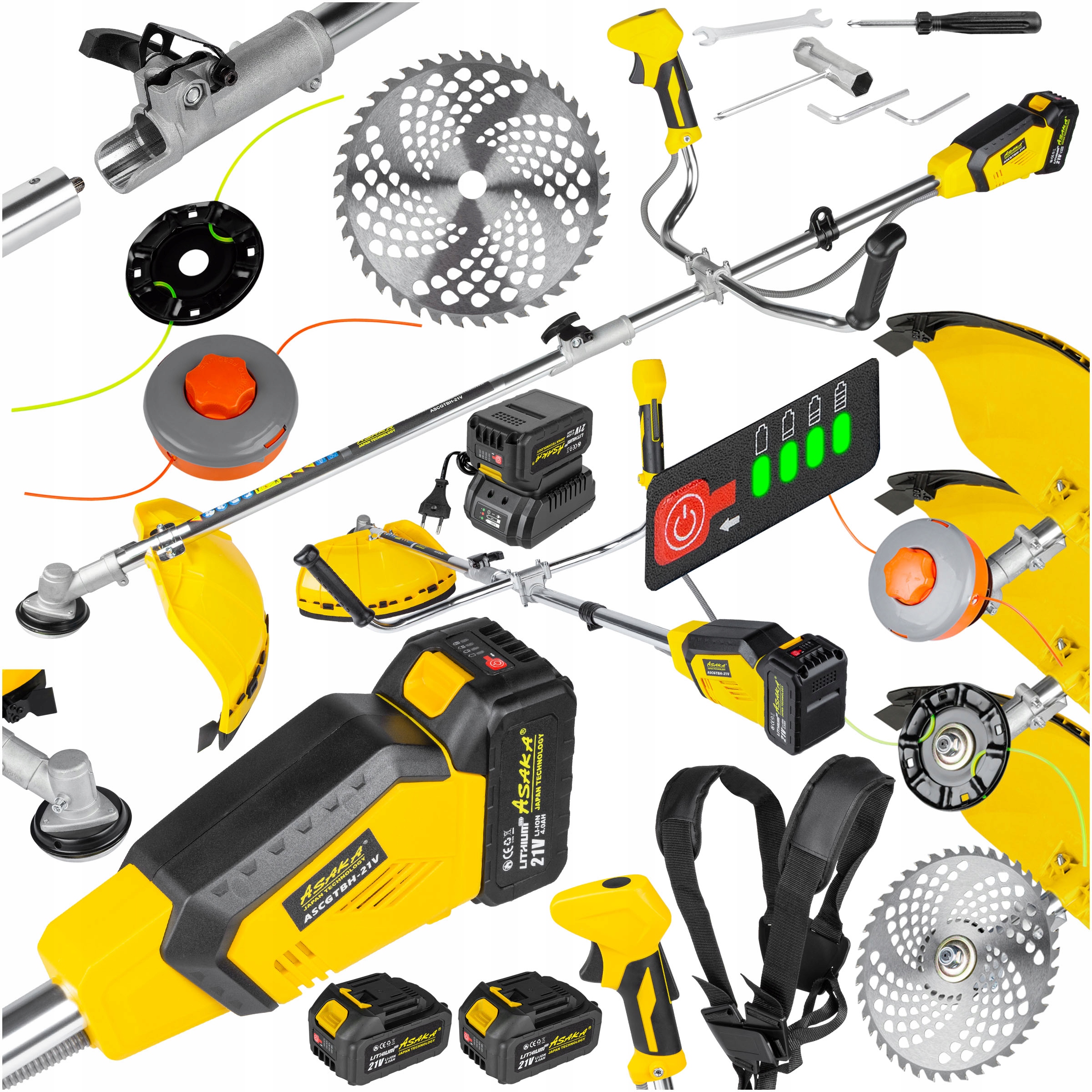 Kosa Akumulatorowa podkaszarka do trawy Wykaszarka Na Baterie tarcza żyłka