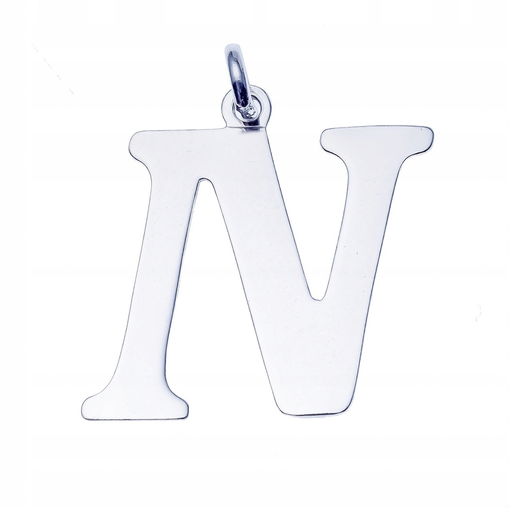 Stříbrný přívěsek s přívěskem písmeno N
