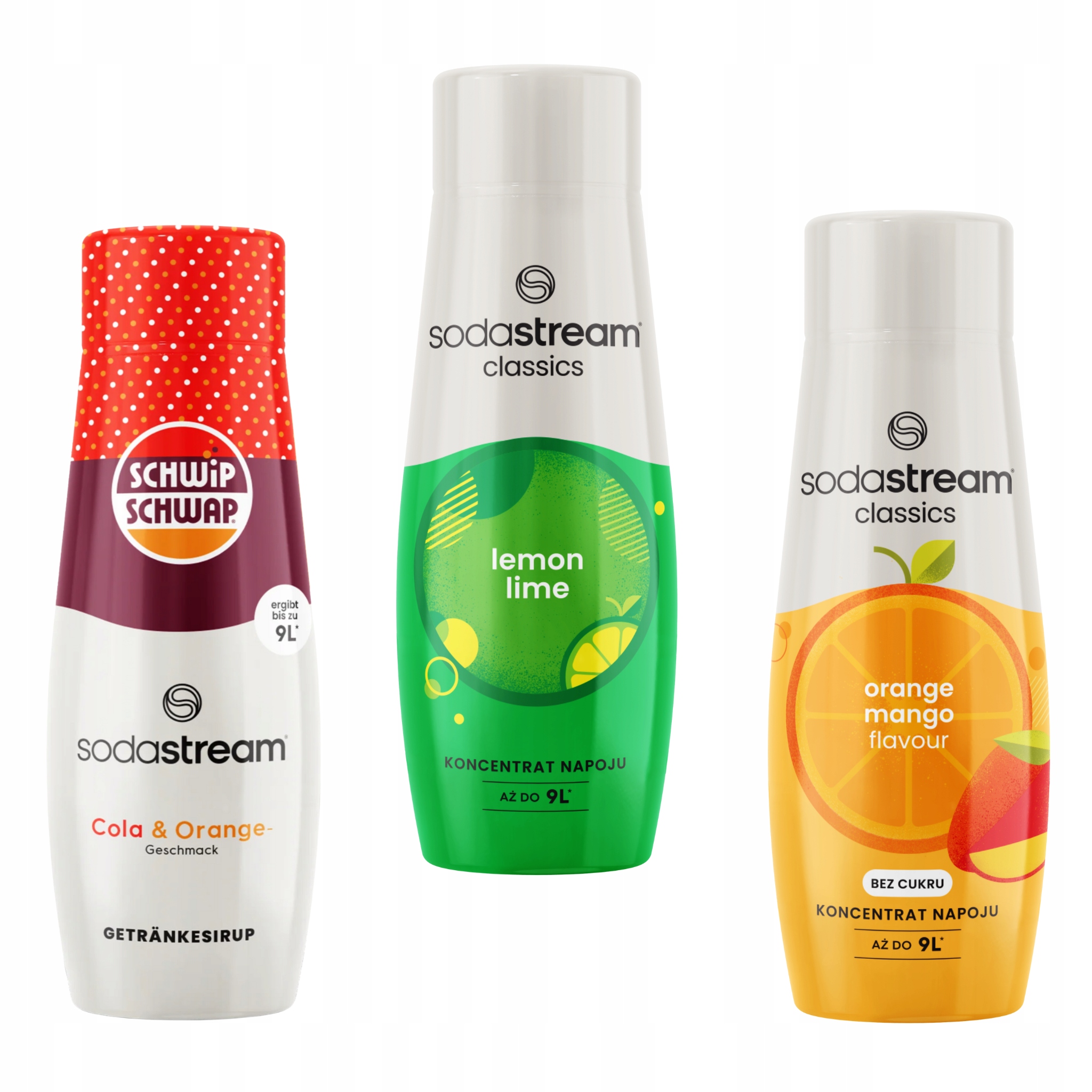 Levně Sirupy pro SodaStream Schwip Schwap Citron Limetka Pomeranč Mango