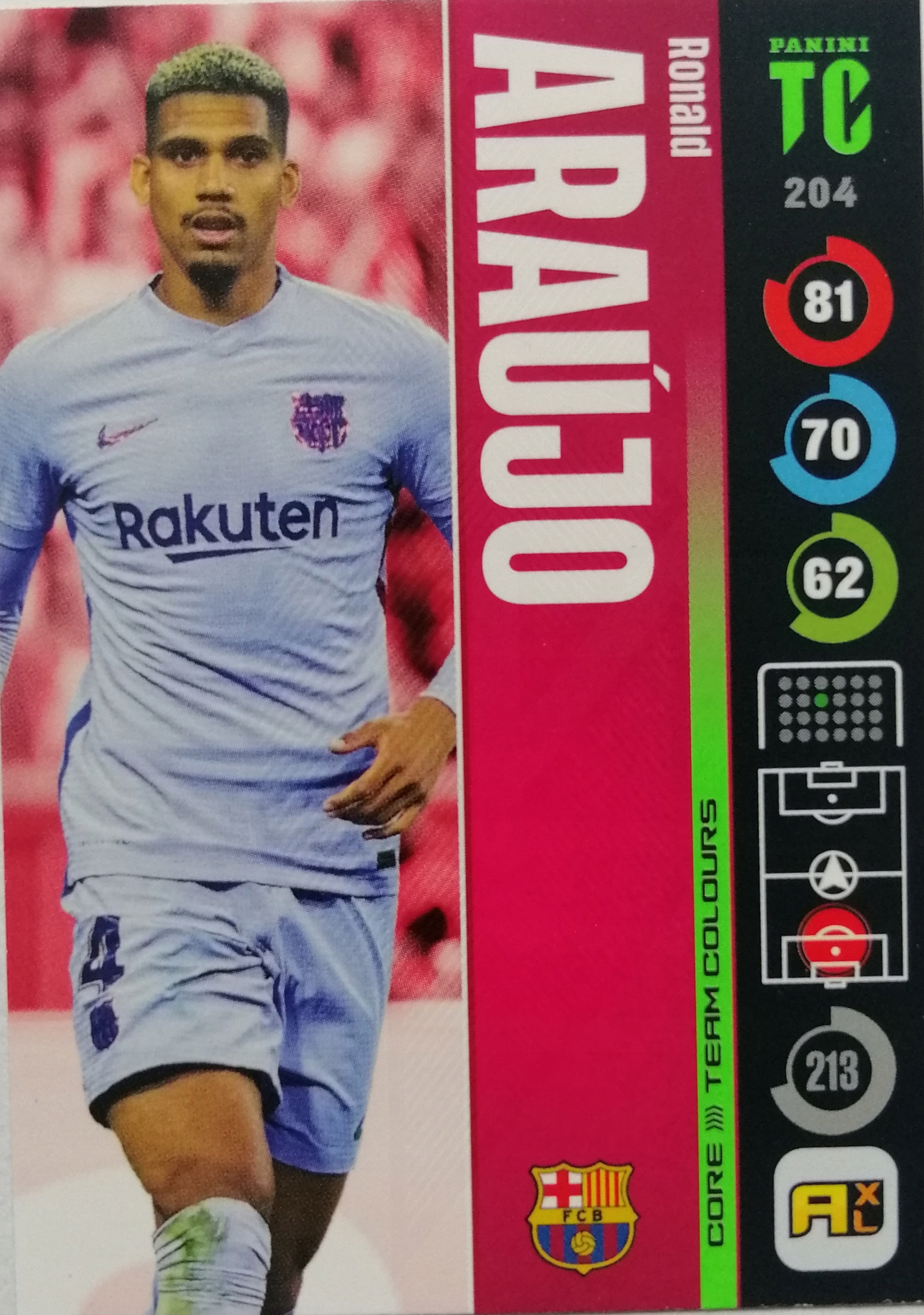 Panini Top Class Team Colours 204 Araujo Barcelona