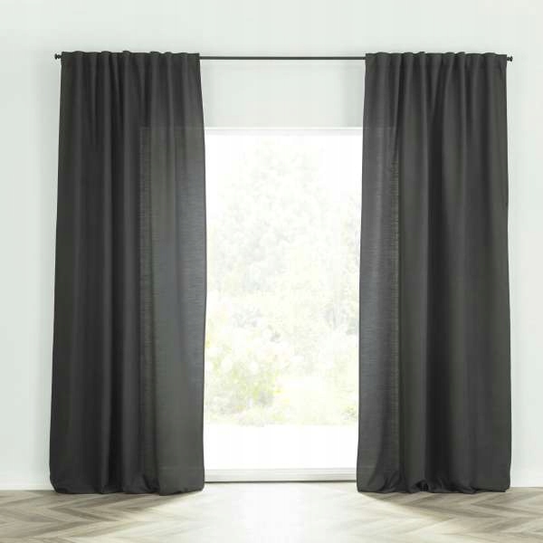 

Dekoria Zasłona Basic na taśmie 140x300 czarny