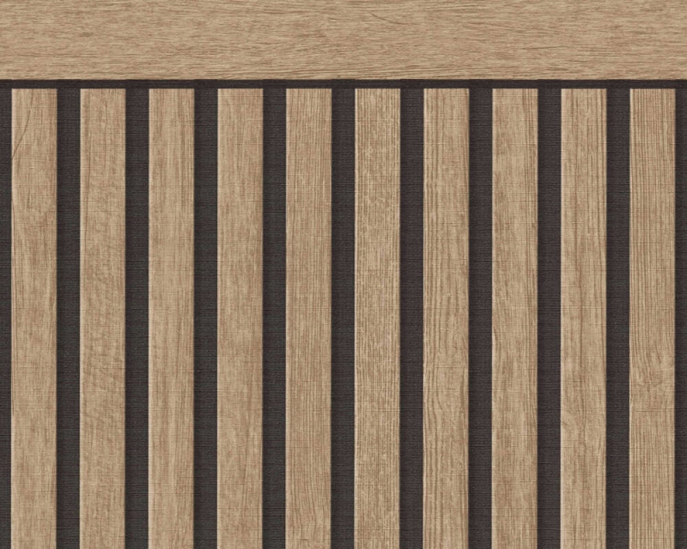 Tapeta Bez Pasování, Hnědé Lamely, Lampa 106 CM Vysoká, 5 M Dlouhá