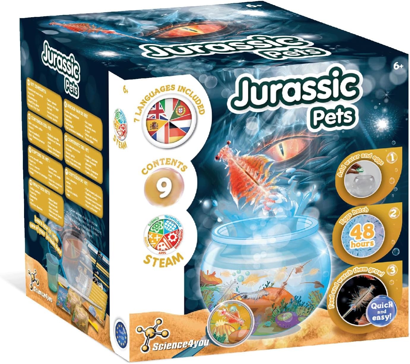 Science4you Małpy morskie Triops zestaw hodowli ekosystem 6+