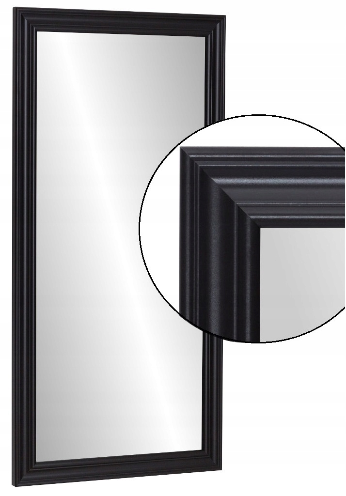 

Stylowe lustro w ramie 160x70 Retro czarne