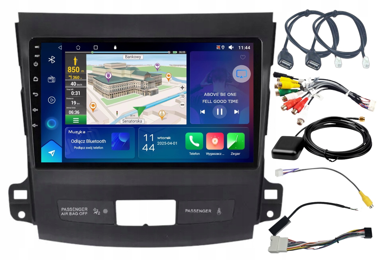 Autorádio Gps Mitsubishi Outlander 2007-201 3 Wifi Bt Usb 2/64GB