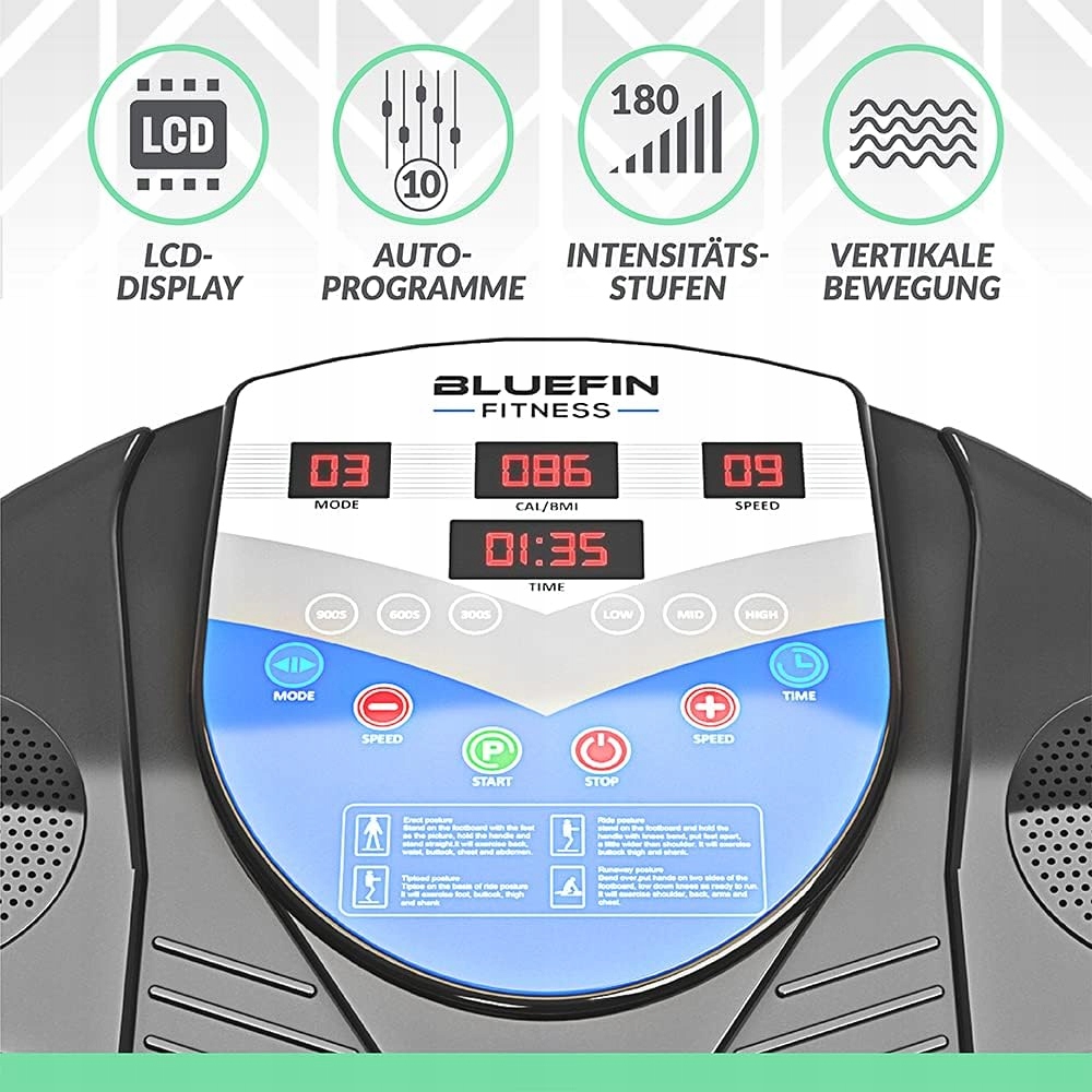 Віброплатформа Bluefin Фітнес Vibration Plate Pro Модель Бренд Блакитний
