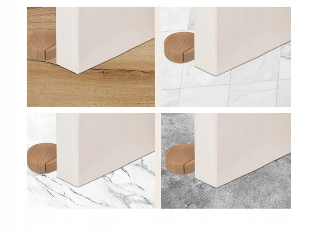 ODBOJNIK ODBÓJ STOPER DO DRZWI SAMOPRZYLEPNY DĄB BRĄZOWY DREWNO 1 szt Marka inna